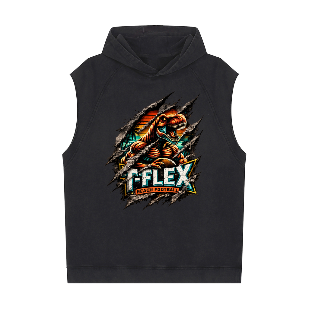 Snow Washed Sleeveless Hoodie